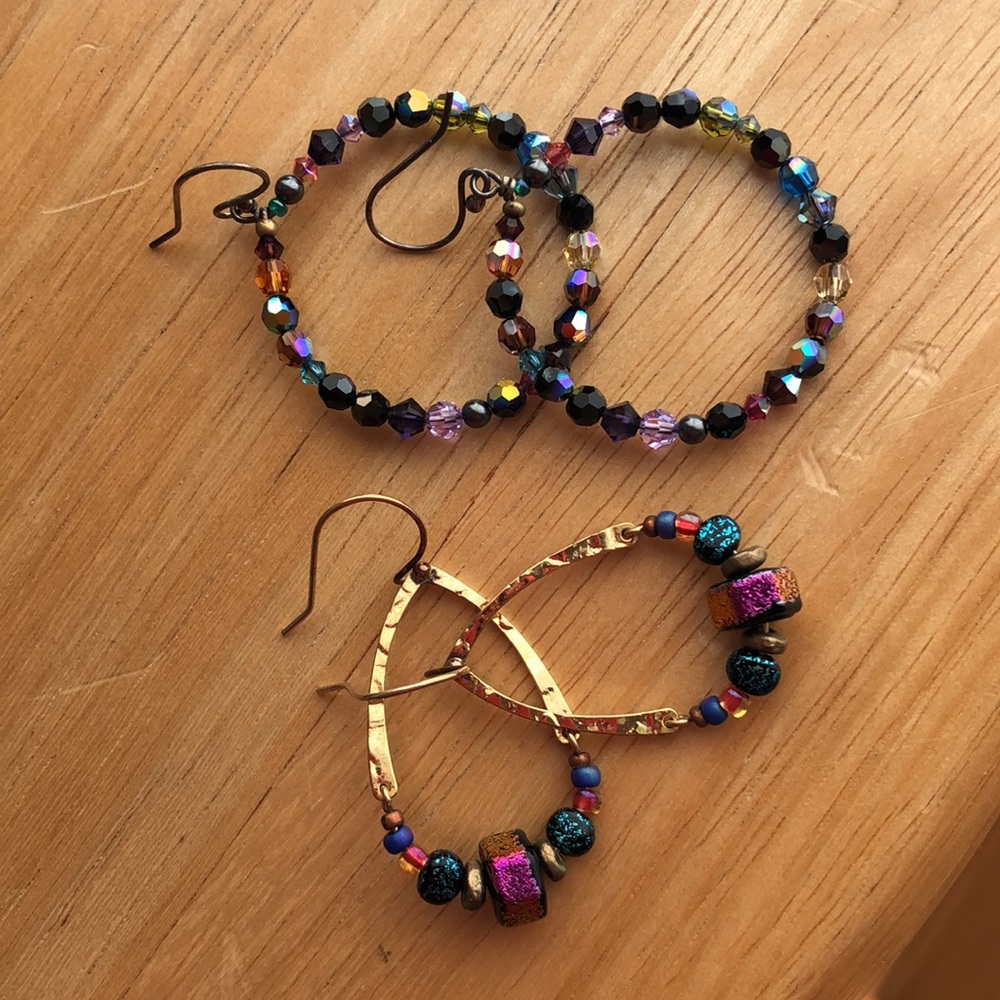 Two pairs of Holly Yashi earrings